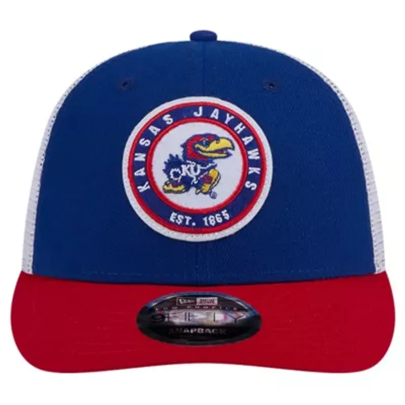 NCAA Kansas Jayhawks Throwback Circle Patch 9FIFTY Trucker Snapback Hat