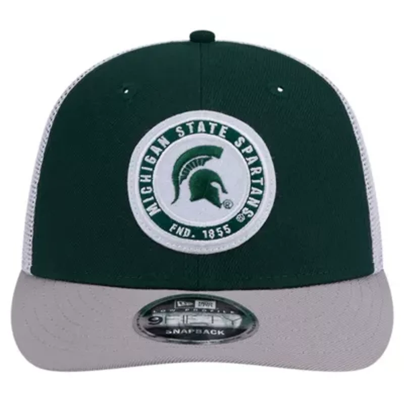 NCAA Michigan State Spartans Throwback Circle Patch 9FIFTY Trucker Snapback Hat