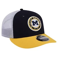 NCAA Michigan Wolverines Throwback Circle Patch 9FIFTY Trucker Snapback Hat