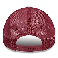 NCAA White/Garnet Florida State Seminoles Court Sport Foam A-Frame 9FORTY Adjustable Trucker Hat