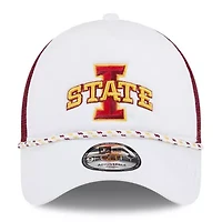 NCAA White/Cardinal Iowa State Cyclones Court Sport Foam A-Frame 9FORTY Adjustable Trucker Hat