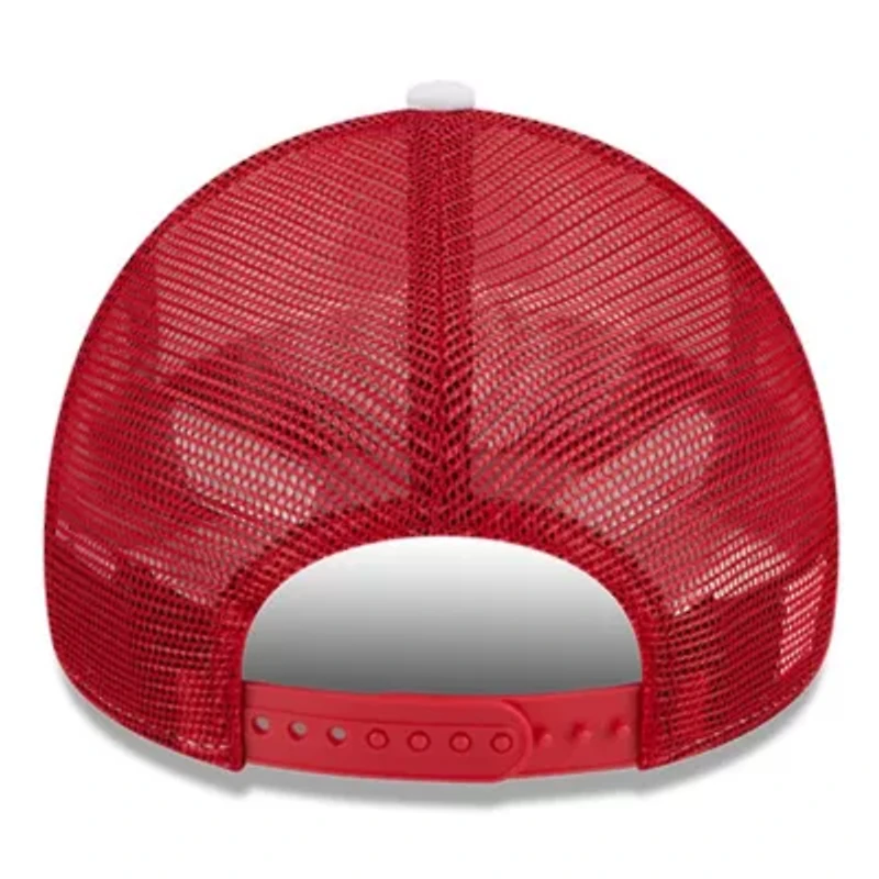 NCAA White/Red Maryland Terrapins Court Sport Foam A-Frame 9FORTY Adjustable Trucker Hat