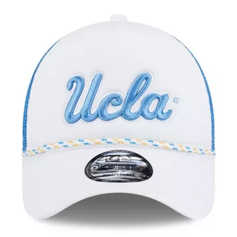 NCAA White/Blue UCLA Bruins Court Sport Foam A-Frame 9FORTY Adjustable Trucker Hat