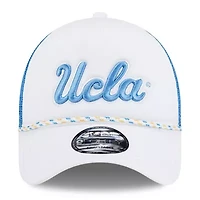NCAA White/Blue UCLA Bruins Court Sport Foam A-Frame 9FORTY Adjustable Trucker Hat