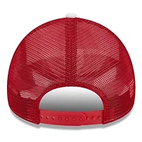 NCAA White/Red Utah Utes Court Sport Foam A-Frame 9FORTY Adjustable Trucker Hat