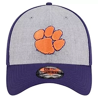 NCAA Heather Gray/Purple Clemson Tigers Two-Tone 39THIRTY Flex Hat