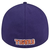 NCAA Heather Gray/Purple Clemson Tigers Two-Tone 39THIRTY Flex Hat
