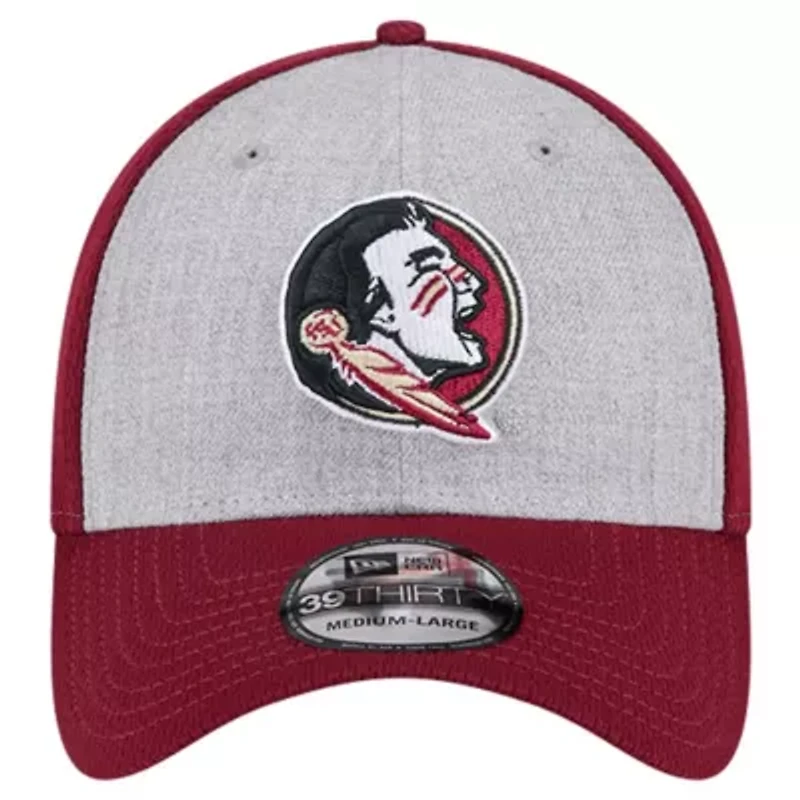 NCAA Heather Gray/Garnet Florida State Seminoles Two-Tone 39THIRTY Flex Hat