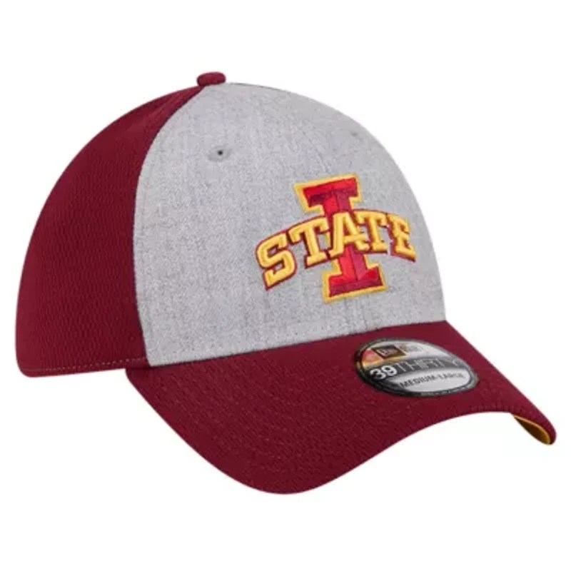 NCAA Heather Gray/Cardinal Iowa State Cyclones Two-Tone 39THIRTY Flex Hat