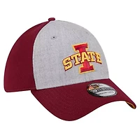 NCAA Heather Gray/Cardinal Iowa State Cyclones Two-Tone 39THIRTY Flex Hat