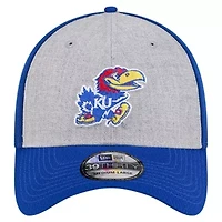 NCAA Heather Gray/Royal Kansas Jayhawks Two-Tone 39THIRTY Flex Hat