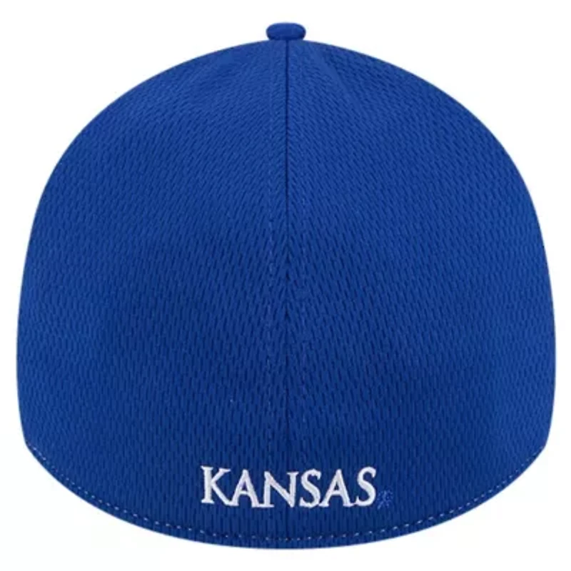 NCAA Heather Gray/Royal Kansas Jayhawks Two-Tone 39THIRTY Flex Hat