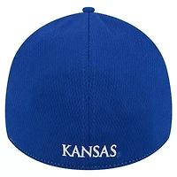 NCAA Heather Gray/Royal Kansas Jayhawks Two-Tone 39THIRTY Flex Hat