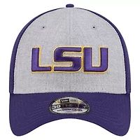 NCAA Heather Gray/Purple LSU Tigers Two-Tone 39THIRTY Flex Hat