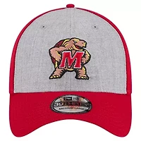 NCAA Heather Gray/Red Maryland Terrapins Two-Tone 39THIRTY Flex Hat