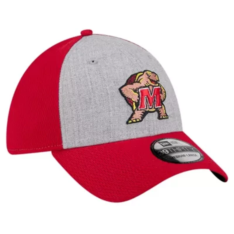 NCAA Heather Gray/Red Maryland Terrapins Two-Tone 39THIRTY Flex Hat