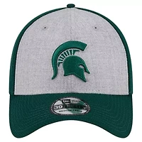 NCAA Heather Gray/Green Michigan State Spartans Two-Tone 39THIRTY Flex Hat
