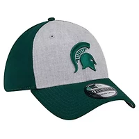 NCAA Heather Gray/Green Michigan State Spartans Two-Tone 39THIRTY Flex Hat