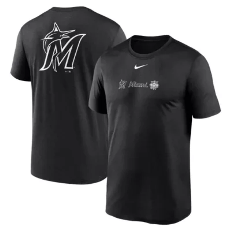 MLB Nike Miami Marlins Fashion Over Shoulder Logo Legend T-Shirt