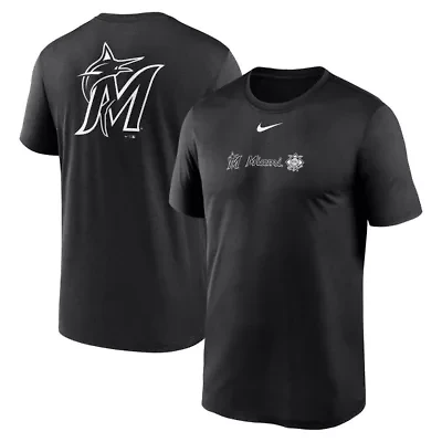 MLB Nike Miami Marlins Fashion Over Shoulder Logo Legend T-Shirt