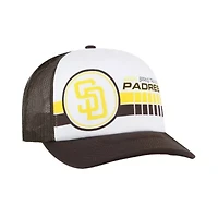 MLB White/Brown San Diego Padres 2024 Spring Training Foam Trucker Adjustable Hat