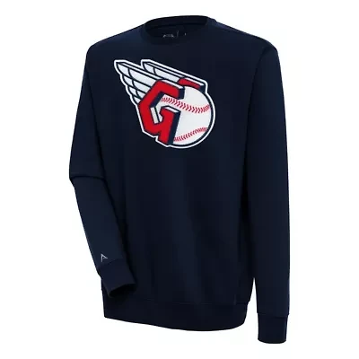 MLB Cleveland Guardians Victory Crewneck Chenille Pullover Sweatshirt