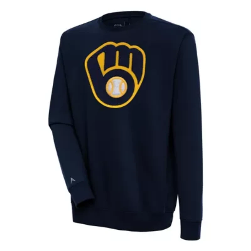 MLB Milwaukee Brewers Victory Crewneck Chenille Pullover Sweatshirt