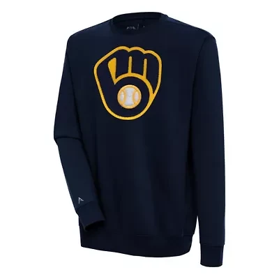 MLB Milwaukee Brewers Victory Crewneck Chenille Pullover Sweatshirt