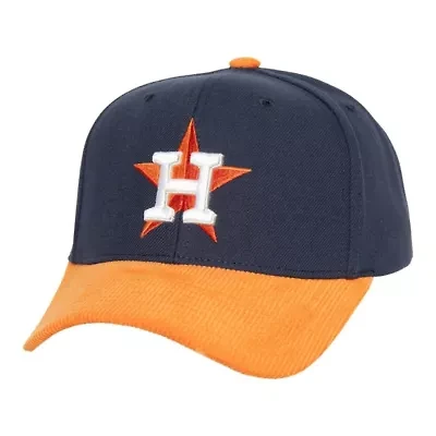 MLB Navy/Orange Houston Astros Corduroy Pro Snapback Hat