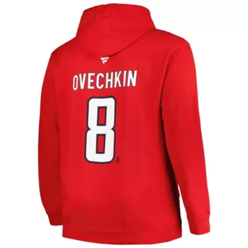 NHL Alexander Ovechkin Washington Capitals Big & Tall Name Number Pullover Hoodie