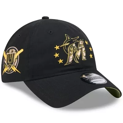 MLB Miami Marlins 2024 Armed Forces Day 9TWENTY Adjustable Hat