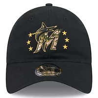 MLB Miami Marlins 2024 Armed Forces Day 9TWENTY Adjustable Hat
