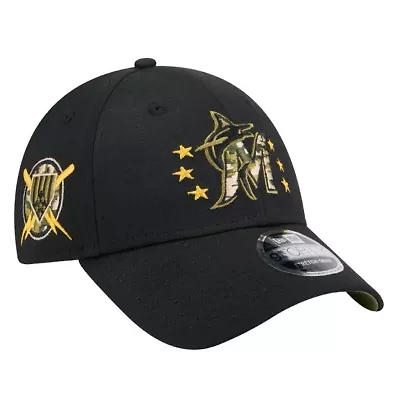 MLB Miami Marlins 2024 Armed Forces Day 9FORTY Adjustable Hat