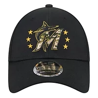 MLB Miami Marlins 2024 Armed Forces Day 9FORTY Adjustable Hat