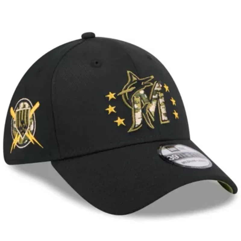 MLB Miami Marlins 2024 Armed Forces Day 39THIRTY Flex Hat