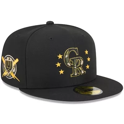 MLB Colorado Rockies 2024 Armed Forces Day On-Field 59FIFTY Fitted Hat