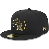 MLB Colorado Rockies 2024 Armed Forces Day On-Field 59FIFTY Fitted Hat