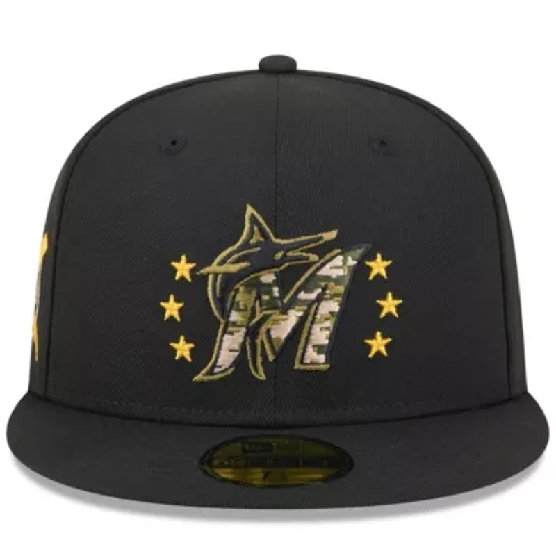 MLB Miami Marlins 2024 Armed Forces Day On-Field 59FIFTY Fitted Hat