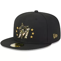 MLB Miami Marlins 2024 Armed Forces Day On-Field 59FIFTY Fitted Hat