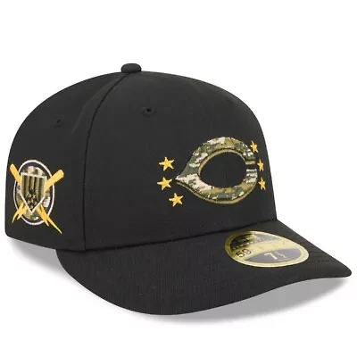 MLB Cincinnati Reds 2024 Armed Forces Day Low 59FIFTY Fitted Hat