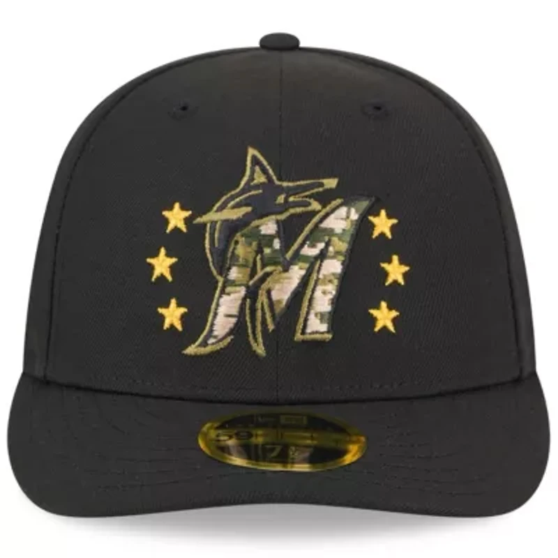 MLB Miami Marlins 2024 Armed Forces Day Low 59FIFTY Fitted Hat