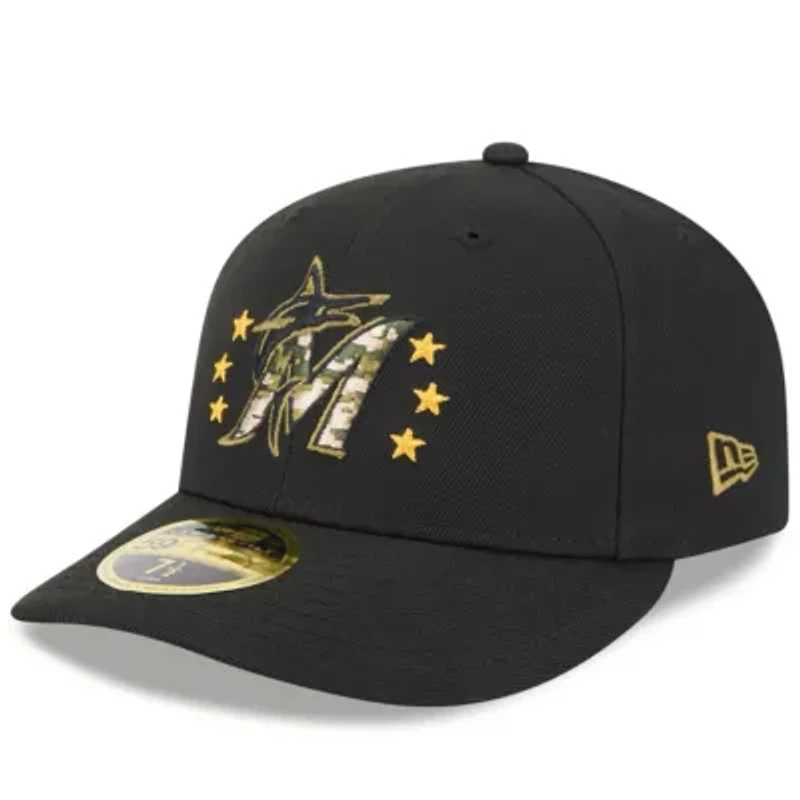 MLB Miami Marlins 2024 Armed Forces Day Low 59FIFTY Fitted Hat