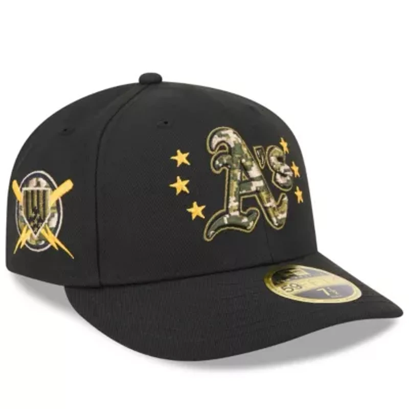 Oakland Athletics MLB 2024 Armed Forces Day Low 59FIFTY Fitted Hat