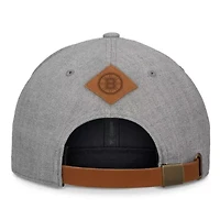 NHL Fanatics Heather Elements A-Frame Leather Strapback Hat