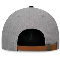 NHL Fanatics Heather Vegas Golden Knights Elements Flat Brim Leather Strapback Hat