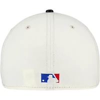 NBA Cream/Black Chicago Bulls Faux Leather Visor Two-Tone 59FIFTY Fitted Hat