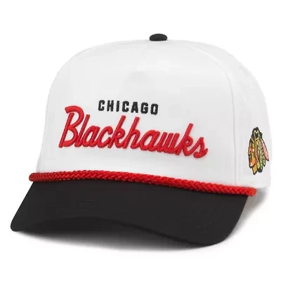 NHL White/Black Chicago Blackhawks Roscoe Washed Twill Adjustable Hat