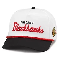 NHL White/Black Chicago Blackhawks Roscoe Washed Twill Adjustable Hat