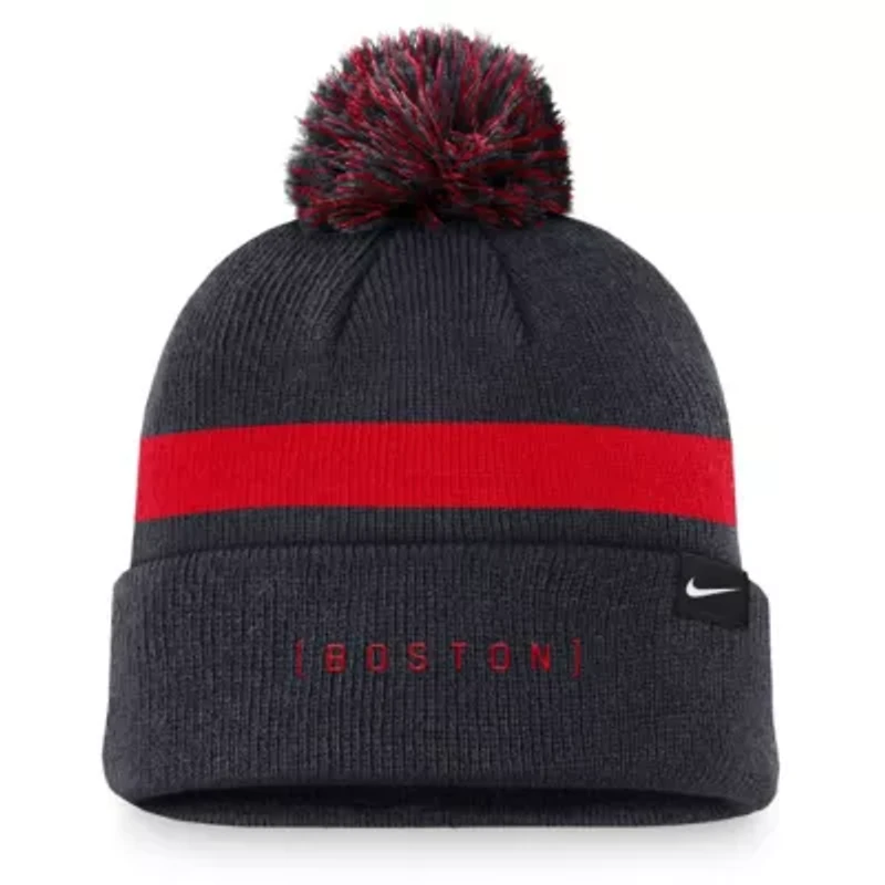 Boston Red Sox MLB Nike Boston Sox Hometown Peak Cuffed Knit Hat with Pom