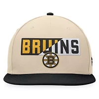 NHL Fanatics Cream/Black Goalaso Snapback Hat